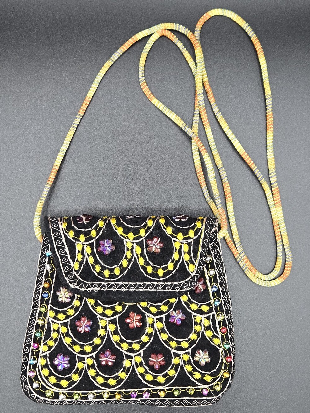 Traditional Pakistani Balochi Sindhi Style Embroided Shoulder Clutch/ Mini Bag
